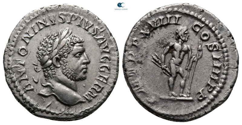 Caracalla AD 198-217. Rome
Denarius AR

19 mm, 2,62 g



very fine