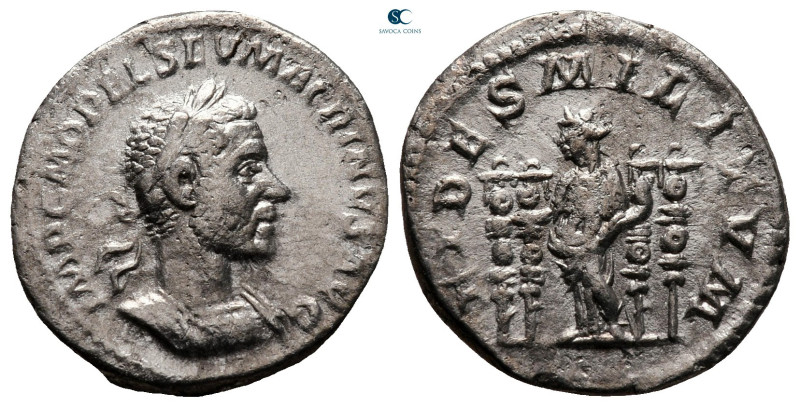 Macrinus AD 217-218. Rome
Denarius AR

19 mm, 2,32 g



very fine