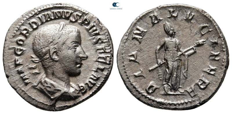 Gordian III AD 238-244. Rome
Denarius AR

20 mm, 2,80 g



very fine