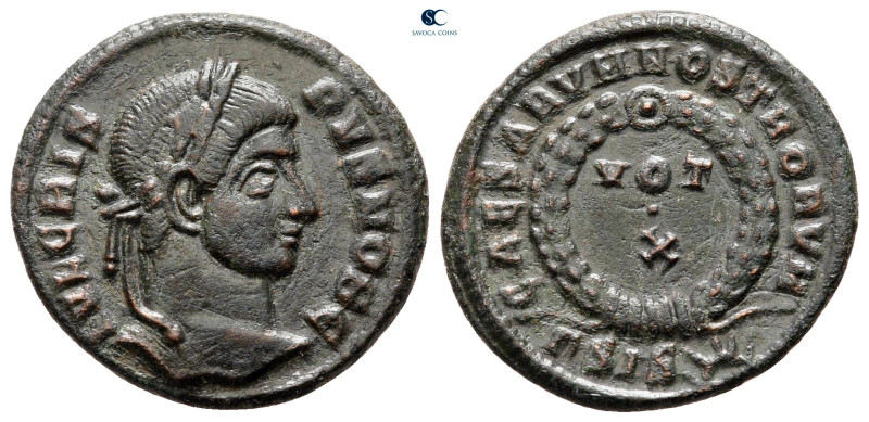 Crispus, as Caesar AD 316-326. Siscia
Follis Æ

20 mm, 2,86 g



very fin...