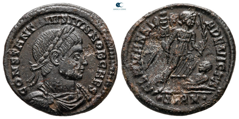 Constantine II, as Caesar AD 317-337. Sirmium
Follis Æ

19 mm, 2,80 g



...