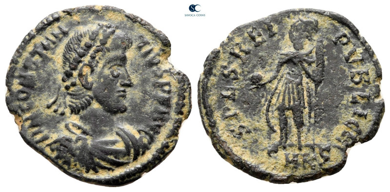 Constantius II AD 347-361. Cyzicus
Follis Æ

18 mm, 1,86 g



nearly very...