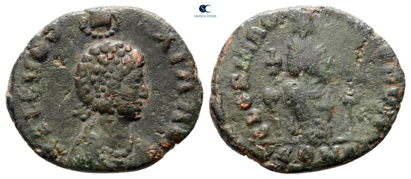 Aelia Eudoxia AD 400-404. Constantinople
Follis Æ

17 mm, 1,84 g



nearl...