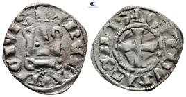 Principality of Achaea. Gui II de La Roche AD 1287-1308. Denier Tournois BI