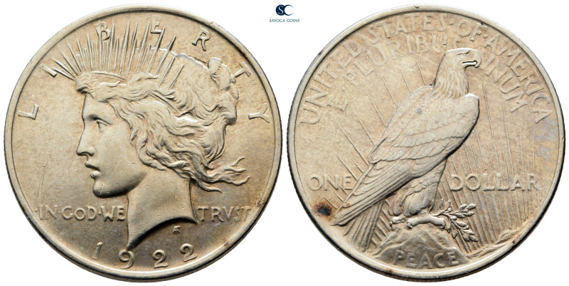 USA. AD 1922.
1 Dollar

38 mm, 26,87 g



very fine