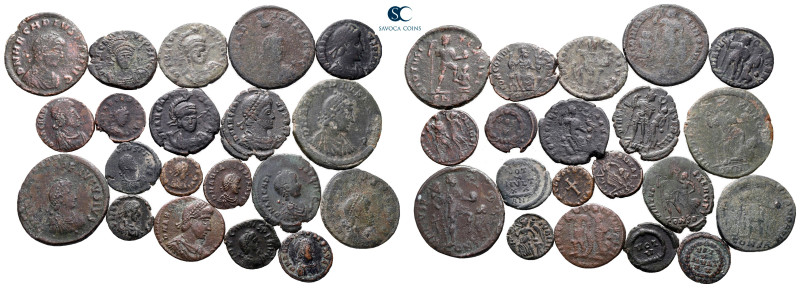 Lot of ca. 20 late roman bronze coins / SOLD AS SEEN, NO RETURN!

very fine