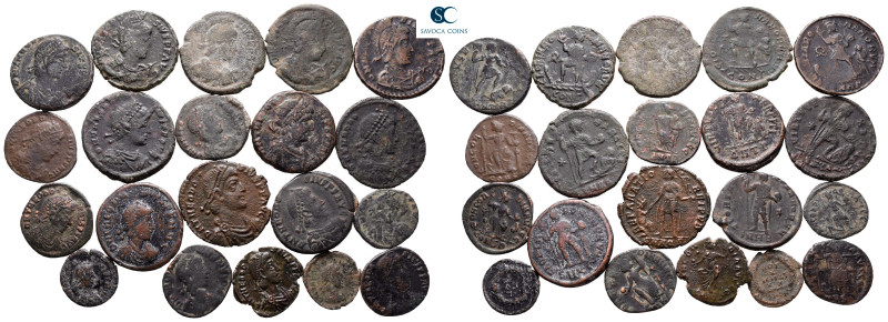 Lot of ca. 20 late roman bronze coins / SOLD AS SEEN, NO RETURN!

very fine