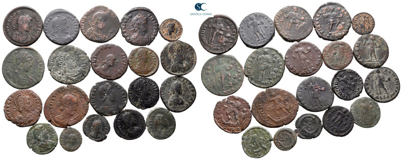 Lot of ca. 20 late roman bronze coins / SOLD AS SEEN, NO RETURN!

very fine