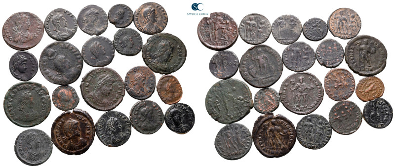 Lot of ca. 20 late roman bronze coins / SOLD AS SEEN, NO RETURN!

very fine