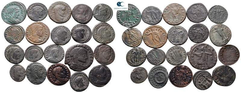 Lot of ca. 20 late roman bronze coins / SOLD AS SEEN, NO RETURN!

very fine