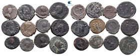 Lot of ca. 12 late roman bronze coins / SOLD AS SEEN, NO RETURN!very fine