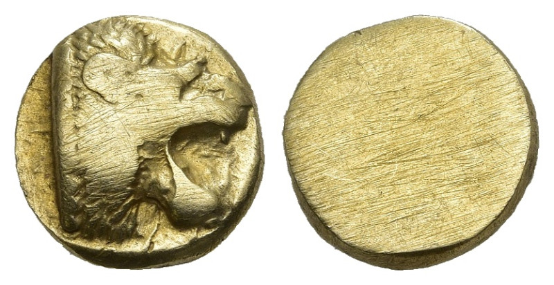 Greek
LESBOS. Mytilene(?). (521-478 BC)
El Hemihekte (9.44mm 1.43g)
Obv: Head...