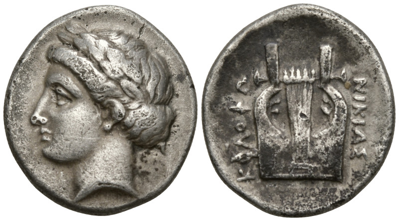 Greek
IONIA. Kolophon. (Circa 4th Century BC).
AR drachm (15.99mm 3.49g)
Obv:...