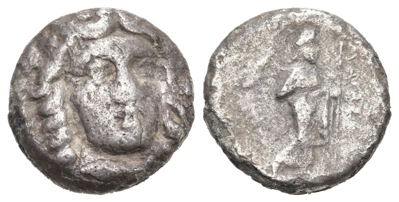 Greek
SATRAPS OF CARIA. Maussollos (377/6-353/2).
AR Drachm (14.9mm 3.23g)
Ob...