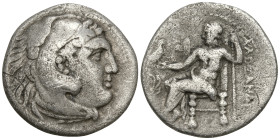 Greek
KINGS of MACEDON. Alexander III 'the Great' (336-323 BC). Uncertain mint in Macedon or Greece.
AR Drachm (18.4mm 3.9g)
Obv: Head of Herakles ...