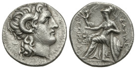 Greek Coins
KINGS OF THRACE. Lysimachos (305-281 BC). Ephesos.
AR Drachm (19.12mm 4.25g)
Obv: Diademed head of the deified Alexander right, wearing...