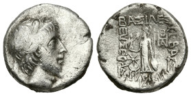 Greek
KINGS OF CAPPADOCIA. Ariobarzanes III Eusebes Philoromaios (52-42 BC)
AR Drachm (16.6mm 3.48g)
Obv: Diademed and bearded head of Ariobarnazes...