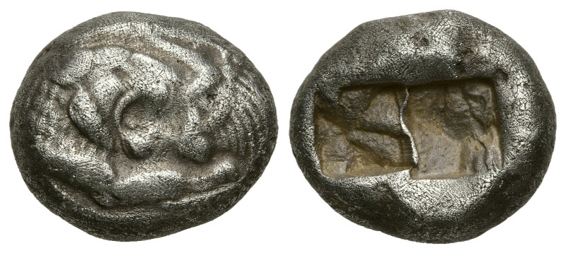 Greek
KINGS of LYDIA. Kroisos (circa 560-546 BC). Sardes
AR Siglos (13.9mm 5.2...