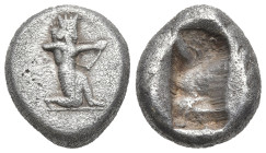 Greek
ACHAEMENID EMPIRE. temp. Darios I to Xerxes I. (Circa 505-480 BC). Lydo-Milesian standard. Sardes mint.
AR Siglos (17.09mm 5.21g).
Obv: Persi...