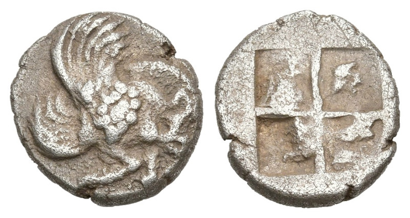 Greek
IONIA. Klazomenai. (Circa 480-400 BC)
AR Diobol (10.2mm 1.07g).
Obv: Fo...