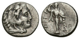 Greek
MYSIA. Pergamon. (Circa 310-282 BC).
AR Diobol (11.3mm 1.29g)
Obv: Head of Herakles right, wearing lion skin.
Rev: ΠΕΡΓΑM Archaistic Palladi...