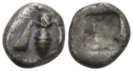 Greek
IONIA. Ephesos. (Circa 550-500 BC).
AR Obol (7.57mm 0.55)
Obv: Bee.
Rev: Incuse square.
SNG Kayhan 115