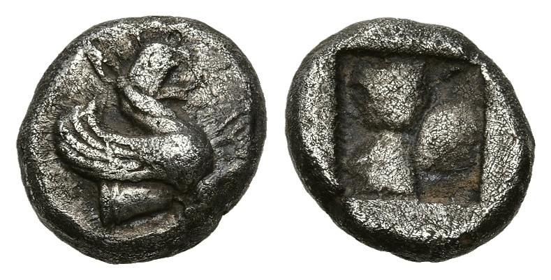 Greek
IONIA. Teos. (circa 550-540 BC).
AR Tritartemorion (8.2mm 0.97g)
Obv: F...