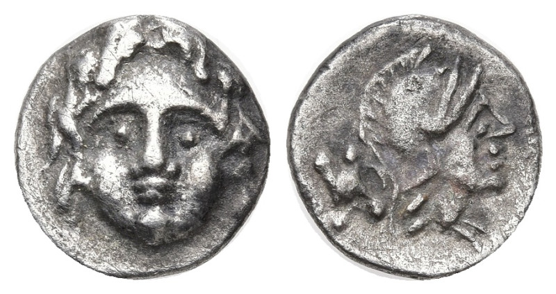 Greek
PISIDIA. Selge. (Circa 350-300 BC)
AR Obol (10.25mm 0.62g)
Obv: Facing ...