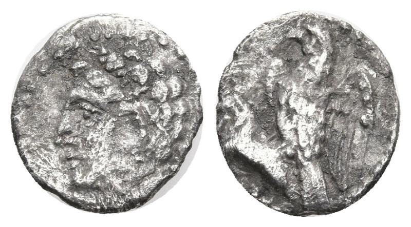 Greek
CILICIA. Uncertain. (Circa 4th century BC)
AR Obol (9.78mm 0.45g)
Obv: ...