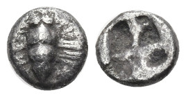 Greek
IONIA. Ephesos. (Circa 550-500 BC).
AR Hemibol (6.94mm 0.34g)
Obv: Bee.
Rev: Incuse square punch.
Karwiese Series III; SNG Kayhan -; Rosen ...