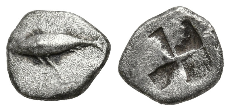 Greek
MYSIA. Kyzikos. (Circa 520-480 BC).
AR Hemiobol (8.97mm 0.49g)
Obv: Tun...