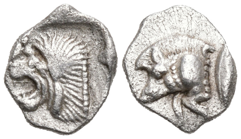 Greek
MYSIA. Kyzikos. (Circa 450-400 BC).
AR Hemiobol (8mm 0.43g)
Obv: Forepa...