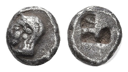 Greek
IONIA. Kolophon. (6th century BC).
AR Tetartemorion (5.34mm 0.26g)
Obv:...