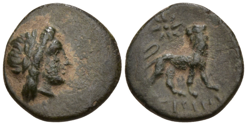 Greek
IONIA. Miletos. (circa 350-190 BC).
AE Bronze (12mm 0.84g)
Obv: Laureat...