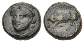 Greek
IONIA. Phygela. (Circa 350-300 BC). Sokrates, magistrate.
AE Bronze (13.1mm 2.7g)
Obv: Head of Artemis Munychia facing slightly to left
Rev:...