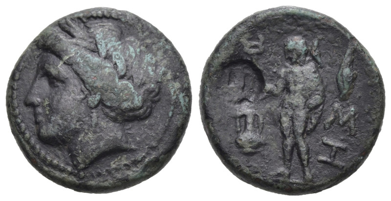 Greek
THRACE. Sestos. (Circa 300 BC)
AE Bronze (18.1mm 5.89g)
Obv: Wreathed h...