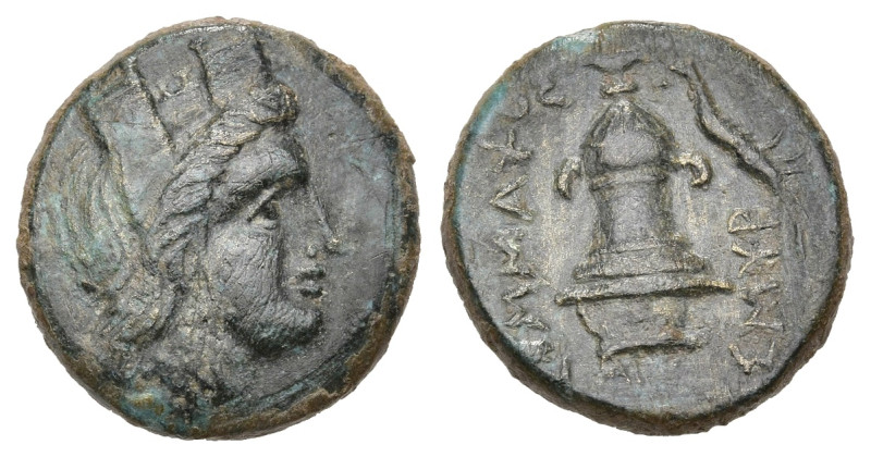 Greek
IONIA. Smyrna. (Circa 240-190 BC). Magistrate Symmachos
AE Bronze (14mm ...