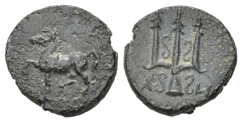 Greek
CARIA. Mylasa (Circa 210-30 BC)
AE Bronze (13.02mm 1.66g)
Obv: Horse pr...