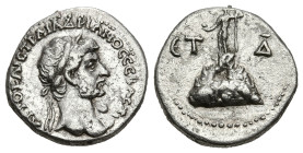 Roman Provincial
CAPPADOCIA. Caesarea. Hadrian (117-138 AD)
AR Hemidrachm (15.2mm 2.25g)
Obv: ΑΥΤΟ ΚΑΙϹ ΤΡΑΙ ΑΔΡΙΑΝΟϹ ϹЄΒΑϹΤ, laureate head to righ...