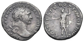 Roman Imperial
Trajan (98-117 AD). Rome
AR Denarius (18.78mm 2.93g)
Obv: IMP TRAIANO AVG GER DAC P M TR P, laureate head to right, aegis on far sho...