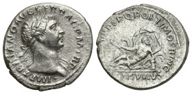 Roman Imperial
Trajan (98-117 AD). Rome
AR Denarius (19.59mm 2.81g).
Obv: IMP TRAIANO AVG GER DAC P M TR P Laureate head of Trajan to right, with s...