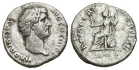 Roman Imperial
Hadrian (117-138 AD). Rome.
AR Denarius (17.89mm 3.09g)
Obv: HADRIANVS AVG COS III P P. Bare head right.
Rev: ROMAE AETERNAE. Roma ...