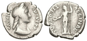 Roman Imperial
Sabina, Augusta (128-137 AD). Rome
AR Denarius (18.3mm 2.81g)
Obv: SABINA AVGVSTA, diademed and draped bust right
Rev: IVNONI REGIN...