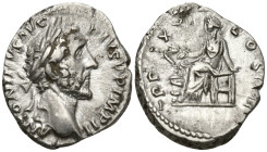 Roman Imperial
Antoninus Pius (138-161 AD). Rome
AR Denarius (16.4mm 3.14g)
OBv: ANTONINVS AVG PIVS P P IMP II, laureate head to right
Rev: TR POT...