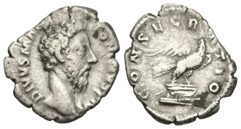 Roman Imperial
Divus Marcus Aurelius (Died 180 AD). Rome
AR Denarius (18.1mm 2...