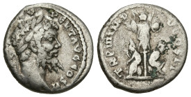 Roman Imperial
Septimius Severus (193-211 AD). Emesa mint
AR Denarius (16.9mm 2.9g)
Obv: Laureate head right
Rev: Two captives seated back to back...