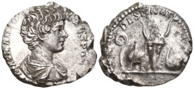 Roman Imperial
Caracalla, Caesar (196-198 AD). Rome
AR Denarius (16.7mm 3.3g)
Obv: M AVR ANTON CAES PONTIF Bare-headed, draped and cuirassed bust o...