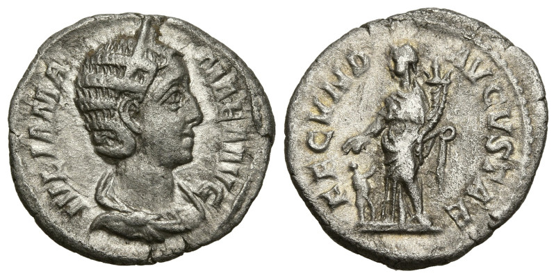 Roman Imperial
Julia Mamaea, Augusta (222-235 AD). Rome
AR Denarius (19.51mm 2...