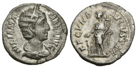 Roman Imperial
Julia Mamaea, Augusta (222-235 AD). Rome
AR Denarius (19.51mm 2.66g)
Obv: IVLIA MAMAEA AVG Diademed and draped bust of Julia Mamaea ...