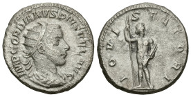 Roman Imperial
Gordian III (238-244 AD). Rome
AR Antoninianus (21.9mm 4.02g)
Obv: IMP GORDIANVS PIVS FEL AVG, radiate, draped and cuirassed bust to...